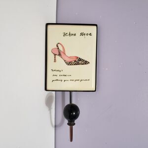 Home Decor Wall Hook High Heel  Metal Tile Bedroom Girls Room 6"-9" × 4.5"